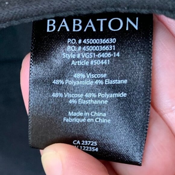 Aritzia Babaton Pants Split Hem Ankle Straight Skinny leg Trousers Black - Picture 15 of 16